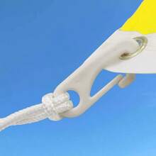 White Flagpole Halyard Rope Flag Pole Rope With 4 Pcs  Hooks - White - View 5