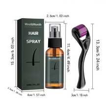 Set de cuidado de barba para hombres West&Month con rodillo de masaje - Spray y rodillo para barba para un cabello facial suave y liso - Post-afeitado, cuidado diario - Fortalece y acondiciona la barba - Ideal para barbas de caballero, bigotes y patillas - Kit de cuidado para hombres - Kit de spray para el crecimiento de la barba (1 unidad) - Ver 6