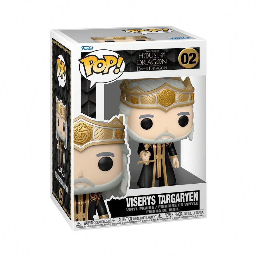 Mô hình Funko Pop - Vua Viserys Targaryen - Mô hình vinyl sưu tầm - Lựa chọn quà tặng - Hàng chính hãng - Dành cho người hâm mộ thể loại giả tưởng - Phó vương Targaryen - Xem 1