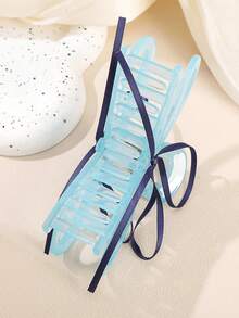 1pc Large Bow Hair Claw Clip, Suitable For Daily Wear And Dressing Up Hair Clips Hair Jaw Clip Hair Clamps Hair Clutch Hair Catcher Clip, Casual Fall Winter Hair Accessories For Women For Vacation Outfits Woman - Multicolor - View 5