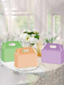 5-Piece Colorful Gift Box, Available In Multiple Colors, Suitable For Bridesmaid Invitations, Weddings, Birthday Gifts, Baby Showers And Other Parties, Valentine's Day Gifts, Valentine's Day Wrapping, Birthday Gifts, DIY Projects, Beauty Storage Boxes, Graduation Gift Wrapping, Wedding Party Decoration Boxes. Available In Purple, Pink, Blue, And Orange. - Multicolor - View 6