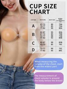 2 buc/set sutien invizibil din silicon fără bretele pentru femei, cu tampoane adezive, potrivit pentru rochii cu bretele spaghete și rochii de mireasă, efect de ridicare și susținere, sutien invizibil ușor și respirabil pentru vară