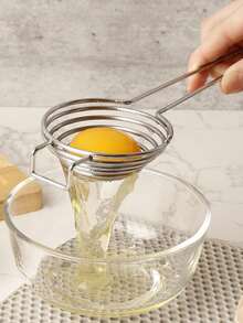 Stainless Steel Egg Yolk White Separator Kitchen Gadget Tool Easy Use Durable Efficient Cooking Baking Essential Professional Grade Innovative Design