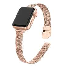 Matel Strap Compatible With Apple Watch Ultra Band 49mm 41mm 45mm Milanese Loop Women Strap For Watch 8 7 6 5 Se 4 3 42mm 44mm 38mm 40mm Band