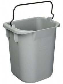 Rubbermaid Commercial Products - cubeta de limpieza resistente de 5 cuartos de galón amarillo con boquilla integrada y para limpieza, almacenamiento, alimentación de ganado, lavado de - Gris - Ver 7