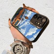 Camper con montañas nevadas Impresión UV para iPhone 11/12/13/14/15/16 Plus/17 Pro Max (Regalos de Navidad seleccionados, regalos por el Día Nacional, regalos por el Día de la Independencia, regalos de San Valentín, regalos de cumpleaños, sorpresa - Negro transparente - Ver 5