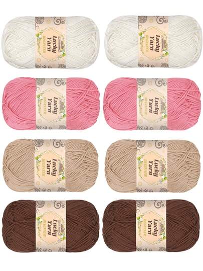 8pcs Knitting Kit, DIY Crochet Handmade, Simple Weaving, Suitable For Beginners - Perfect For Hats, Scarves, Pillows, Bags, Dolls, Accessories, Home Decor - Suitable For All Skill Levels, Soft & Vibrant Colors - Ideal For Knitting, Crochet, Textile And DIY Crafts, Great For Holidays & Birthdays, Valentine's Day, Christmas, Festivals