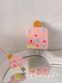 4pcs Ice Cream Shaped Charger Protector Case & Spiral Data Cable Protector Set - Multicolor - View 5