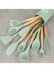 12pcs Kitchen Utensil Set, Cooking Tools Set, Washable Modern Cookware, Kitchen Gadgets, Kitchenware Accessories - Multicolor - View 5
