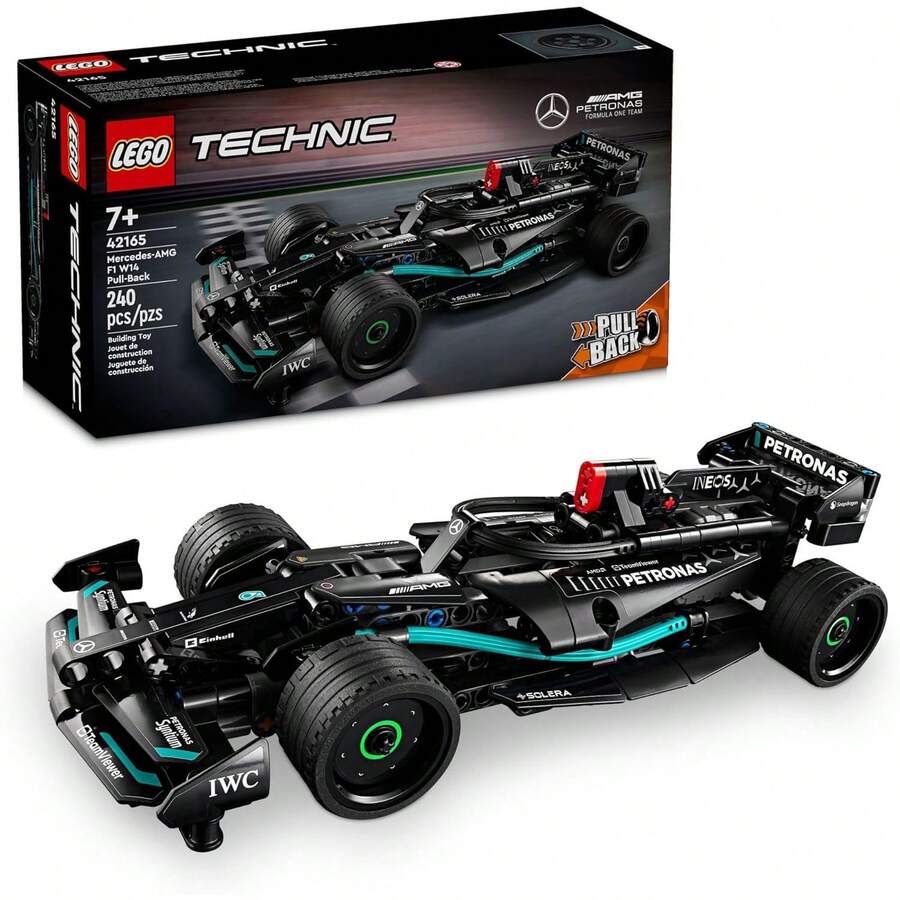 LEGO Technic  F1 W14 E Performance Coche de Juguete con Retroceso, Juego de Construcción de Vehículo para Niños y Niñas, Modelo de Coche de Carreras Mercedes, Regalo para Edades 7 y talla grande, 42165