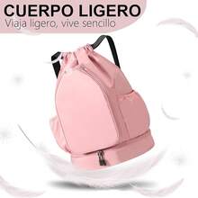 Tennis Backpack, Drawstring Bag With Shoe Compartment, Tennis Racket Backpack For 2 Rackets, Padel Backpack For Badminton, Squash, Pickleball, And Balls - 羅莎 - 查看 5