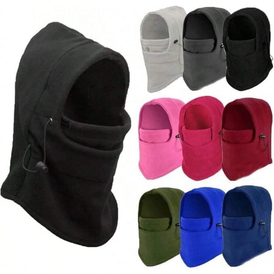 Pasamontañas Bufanda Gorro Termico Balaclava Ciclismo Resistente al Viento, Máscara de esquí con Capucha, Calentador de Cuello para Clima frío, Sombrero de Invierno - Verde - Ver 1