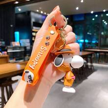 1个史努比查理卡通汽车钥匙扣可爱包包挂件树脂小摆件小礼物派对小礼品生日礼物圣诞礼物 - 彩色 - 查看 11