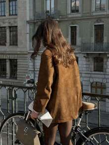 معطف كاجوال للنساء، ملابس خارجية للسيدات، جاكيت خريف/شتاء للنساء، معطف للنساء، جاكيت طويل متوسط الطول من قماش منسوج بلون واحد مع إغلاق أمامي بأزرار للاستخدام اليومي، المدرسة، المكتب، الغداء، الخريف/الشتاء