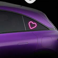 Solar-Powered Heart-Shaped LED Neon Love Atmosphere Light – IP65 Waterproof Valentine's Day Car Decor, Auto On/Off Romantic Ambient Light (Pink 2pcs) - 粉色 - 查看 9