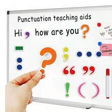 Quixorblex 28片装9色磁性贴纸套装 - 蒙特梭利幼儿园颜色和符号识别教育工具，英语课堂互动教学辅助工具，小学特殊培训和亲子游戏道具，生日派对装饰，家庭、学校和幼儿园早期教育用品 - 彩色 - 查看 2