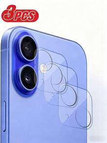 3片装相机镜头钢化玻璃保护膜，兼容 16/16 Plus - 17 17 Pro 17 Pro Max 17 Air，高清透明全覆盖保护