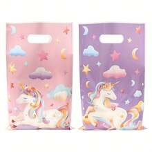 10pcs,Pink Purple Handheld Gift Bag,Star Moon Pattern Gift Bag,Gift Packaging Bag,Happy Birthday Party Decoration,Party Gifts,Party Decor, Wedding And Birthday Supplies, Home And Party Decorations