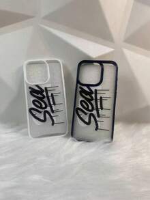 Ốp lưng điện thoại Apple 2 chiếc Graffiti Sea Acrylic tương thích với iPhone 16/16Pro/16ProMax/12mini/13mini chống nước, chống sốc, chống rơi, chống trầy xước - Đen và trắng - Xem 18