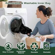 - Papelera de reciclaje para cocina de 26 galones, l con bolsa interior extrable y reutilizable con botella, pegatinas de plstico de residuos de vidrio, color negro - 11D US SNX - Ver 4