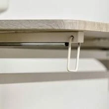 HOMCOM 3-Piece Dining Set With 2 Chairs And 1 Table, Folding Table 120 X 60 X 75 Cm, Natural White MDF Steel, Ideal For Kitchen And Dining Room - 1 - View 7