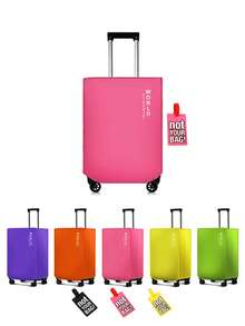 2pcs/Set (Portable Luggage Protective Cover With Luggage Tag) - Premium Luggage Cover And Luggage Identifier, Fits 20-30 Inch Suitcases, Durable Non-Woven Fabric, Abrasion-Resistant And Tear-Resistant, Perfect For Anti-Scratch, Anti-Dust And Anti-Stain, No Need To Remove During Security Check, Easy To Identify Your Luggage. - Multicolor - View 2