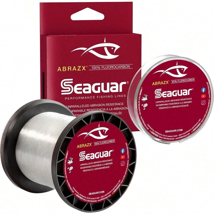 Seaguar AbrazX Freshwater Abrasion Resistant Fluorocarbon Fishing Line For Docks Rocks Weeds And Logs - Multiple Sizes - Clear - 查看 1