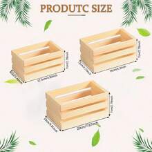 Mini Rustic Wooden Box, Unfinished Craft Wooden Box, Suitable For: DIY, Craft Supplies, Pirate Party Gifts, Wedding Decorations, Gift Boxes - Can Be Customized With Paint, Stains, Varnish - Ideal For Treasure Hunts And Themed Events, Treasure Chests, Themed Event Supplies, Kitchen, Office, Bedroom, Closet, Classic Wooden Appearance, Sturdy Structure, Craft Enthusiasts, Multi-Purpose Storage And Decor Box