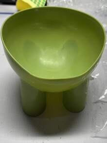 1pc Pet Cat Bowl, Macaroon Color Elephant Leg, Raised, Slant Edge, Anti-Spill, Anti-Chin Smudge Design