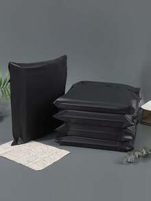 50pcs Black Courier Bags, Thickened Logistics Bags, Gift Bags, Waterproof Transportation Packaging Bags, Clothing Shopping Bags, Holiday Gift Bags, Black Self-Adhesive Bags, Suitable For Back To School Season. Ideal For Shopping Malls, Offices, Weddings, Christmas Parties And Various Occasions, Perfect For Christmas Gift Packaging. - Black - View 5