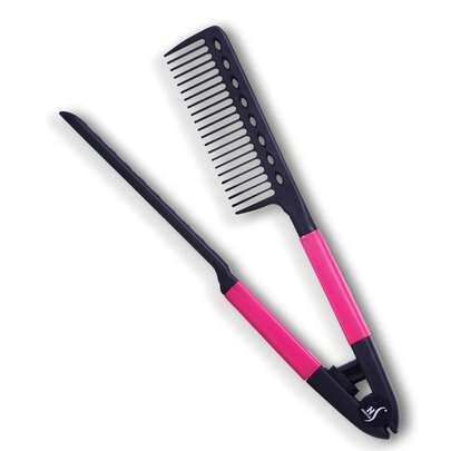 1pc Hairdressing V Shaped Straight Hair Styling Comb, Carbon Fiber Straightening Brush For Home Use, Protect Your Hair, V-Shaped Straight Comb, Carbon Fiber Comb Carbon Heat Resistant Comb Hair Straightening Comb
