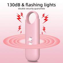 4pcs USB Rechargeable Personal Safety Alarm Keychain Dual LED Strobe Light 130dB Self Defense Siren Portable Self Defense Security Device For Women, Girls, Students, Elderly, Night Walking Running Camping Multi Pastel Color Available - Purple - View 9