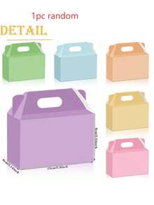 5-Piece Colorful Gift Box, Available In Multiple Colors, Suitable For Bridesmaid Invitations, Weddings, Birthday Gifts, Baby Showers And Other Parties, Valentine's Day Gifts, Valentine's Day Wrapping, Birthday Gifts, DIY Projects, Beauty Storage Boxes, Graduation Gift Wrapping, Wedding Party Decoration Boxes. Available In Purple, Pink, Blue, And Orange. - Multicolor - View 11