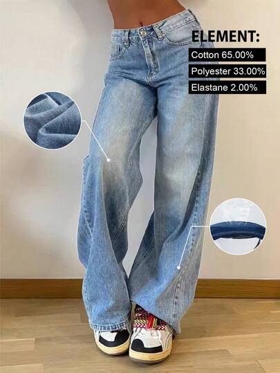 European And American Retro Street Blue Jeans Women's Trousers