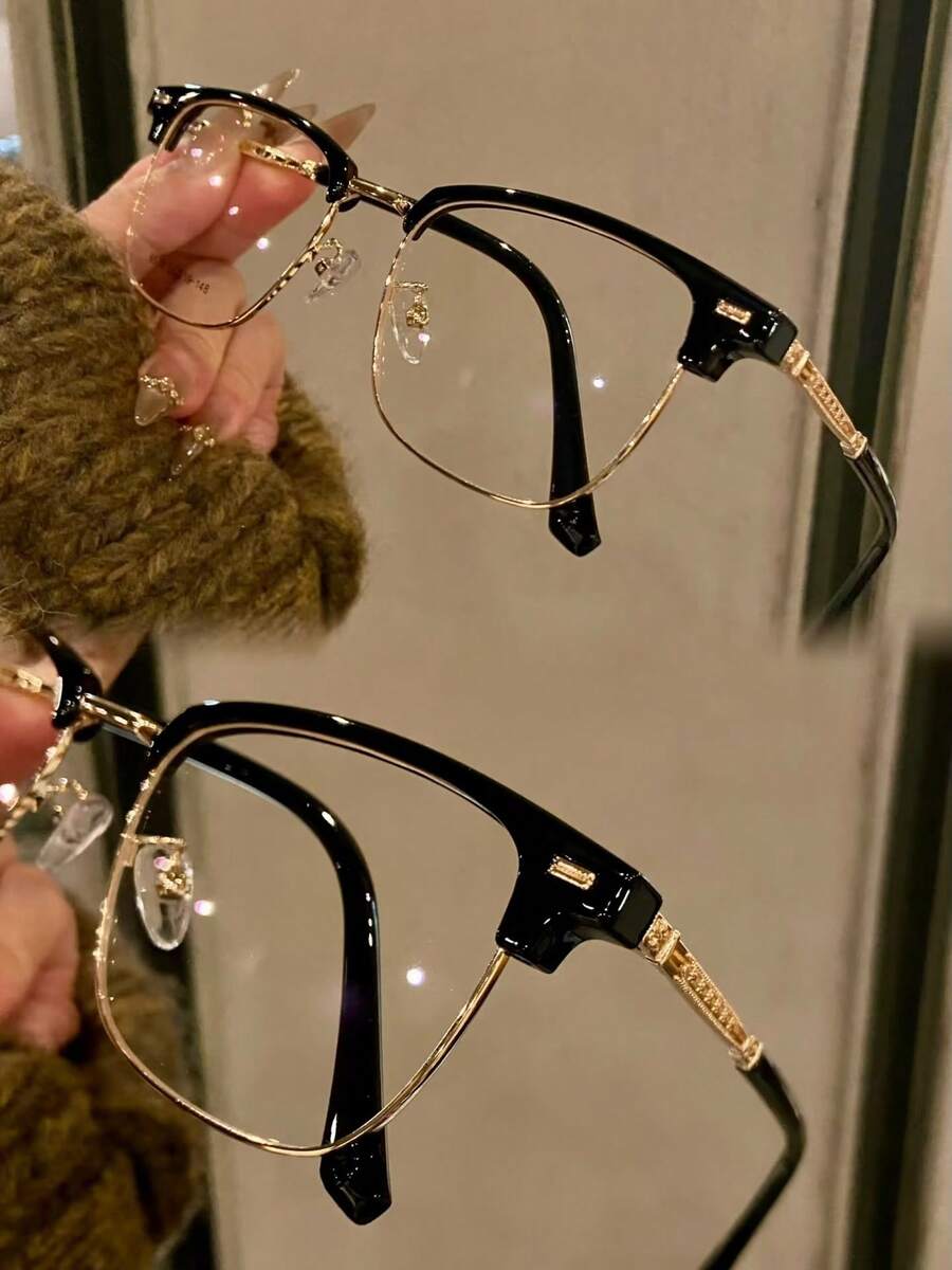 "MISS D I O R"Series  Blue Light Frames Eyeglasses Retro Clear View Blue Light Glasses For Eye Protection Computer Vision Glasses Men Women Computer Gaming Glasses Rectangle TR90 Frame Anti Eyestrain UV 400 ,Blue Light Glasses For Woman Men Safety Glasses Blue Light Blocking Glasses Protection Computer Gaming Glasses Women Cute Light Weight Red Frame Oversized Non Prescription Small Face Square Cat Eye Reduce Eye Fatigue On Computers, TVs, Phones, And Games, Suitable For Computer Lense Screen Protector Plain Glasses Clear Lens Glasses Blue Light Light Blocking Glasses Blue Light Glasses Light Glasses For For Women Men Light Glasses For Glasses For Women 99 Blue Light Glasses For Woman Blue Light Glasses Women/Men, Fashion Round Frame UV Ray Filter Computer Gaming Glasses Computer Glasses - Anti Eyestrain & UV Glare Protection Anti Glare - Vàng - Xem 1