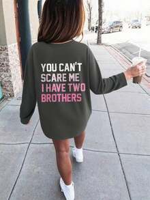 Tween Girl Graphic Print Crew Neck Long Sleeve T-Shirt, Autumn/Winter Top