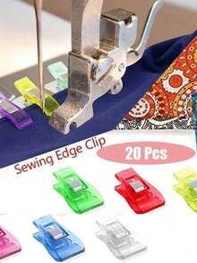 100PCS Colorful Fixed Axe Clips Positioning Plastic Sewing Clips Needlework Quilting Accessories Sewing Machine Plastic Overlay Clips Axe Clips Plastic Small Clips Sewing Positioning Clips Quilting Clips - Multicolor - View 6