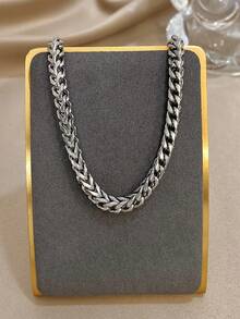 1 pièce Bracelet chaîne cubaine de luxe en acier inoxydable plaqué or 18 carats, cadeau pour femme, mère, Noël, festival, Thanksgiving, carnaval, mariage, rave/bal de promo/fête/accessoires quotidiens, cadeau pour anniversaire, Saint-Valentin, bijoux bohèmes, cadeaux pour demoiselles d'honneur - Multicolore - Voir 6