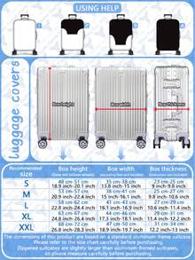 1 miếng 300g/mét vuông họa tiết biểu cảm vui nhộn, tấm bảo vệ hành lý dày dặn, phụ kiện hành lý dày dặn. Thích hợp cho công việc, chuyến công tác, kỳ nghỉ, du lịch, ký gửi hành lý và ngày tựu trường. Thêm sắc màu cho vali của bạn. Phù hợp cho vali từ 50-70cm. - Nhiều màu - Xem 6