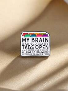 Creative INS Cartoon English Letter Series Metal Badge Brooch, Fashionable Personalized Clothing & Backpack Accessory, Versatile Decoration Pin, For Friends And Besties Gift - Multicolor - View 9