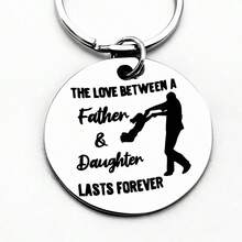 1pc Father-Daughter Keychain, Father's Day Gift, Birthday & Christmas Gift For Dad - Multicolor-2 - View 3