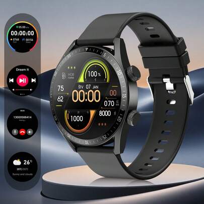 New Sports-Inspired Smart Watch, Featuring Zinc Alloy Body, Supports Multiple Sports Modes, Motion Tracking, Calling, Music Playback, Message Receiving, An Ideal Choice For Sports Enthusiasts