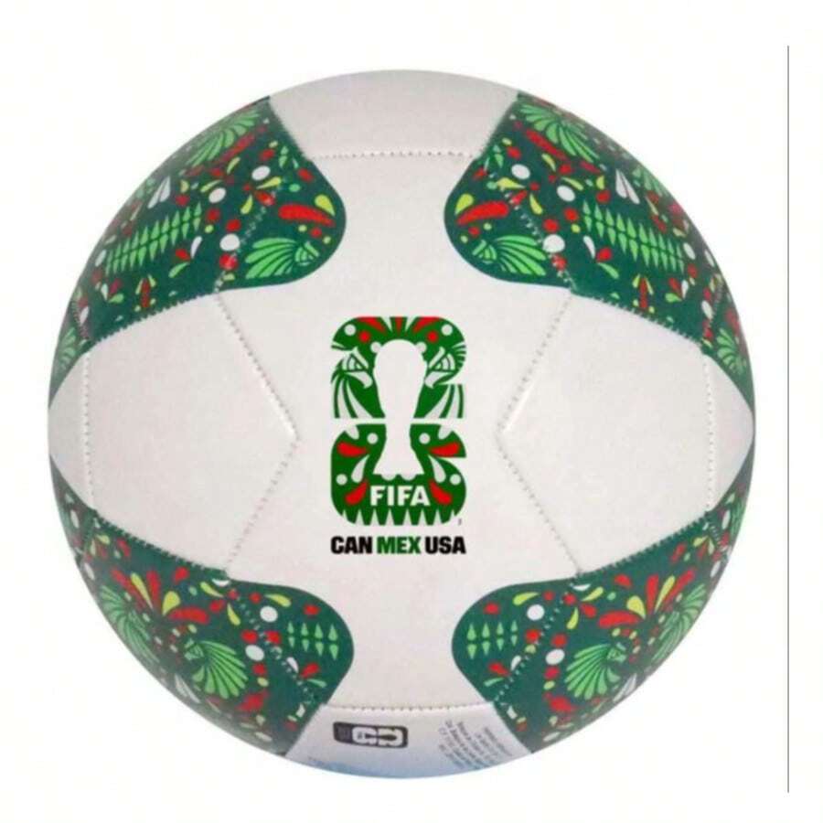 BELIME Balón de Fútbol No.5 Profesional 2026 Siempre Nacional | PVC Brillante, Cosido a Máquina, Alta Durabilidad y Rendimiento para Entrenamiento y Partido - verde y blanco - Ver 1