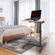 Adjustable Mobile Rolling Laptop Desk Hospital Table Cart Over Bed Food Stand - As Shown - View 3
