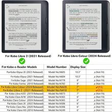 For KOBO Libra Colour 7 Inch EReader Case 2024 New Released N428 Smart Cover Hand Support Auto Sleep/Wake Protective Shell - Multicolor - View 7