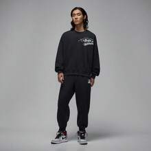 Jordan Jersey de cuello redondo de felpa Brooklyn Navidad para hombre IM6318-010 - Negro - Ver 5