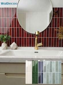 WalDecoo 4/10/20 片 11.4X9 英寸防水防油粘贴瓷砖，轻松升级风格，即剥即贴墙砖，适用于厨房后挡板/儿童房/家居装饰