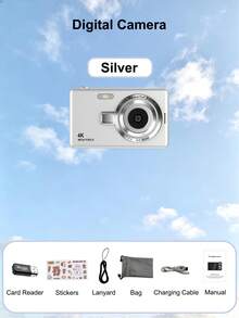 1 pièce Appareil photo numérique Q12 50 millions de pixels, écran 2,4 pouces, appareil photo rechargeable, CCD et modes de filtre multiples. Appareil photo numérique portable anti-vibration et à zoom intelligent pour l'extérieur (sans carte mémoire) - Appareil photo - Voir 13