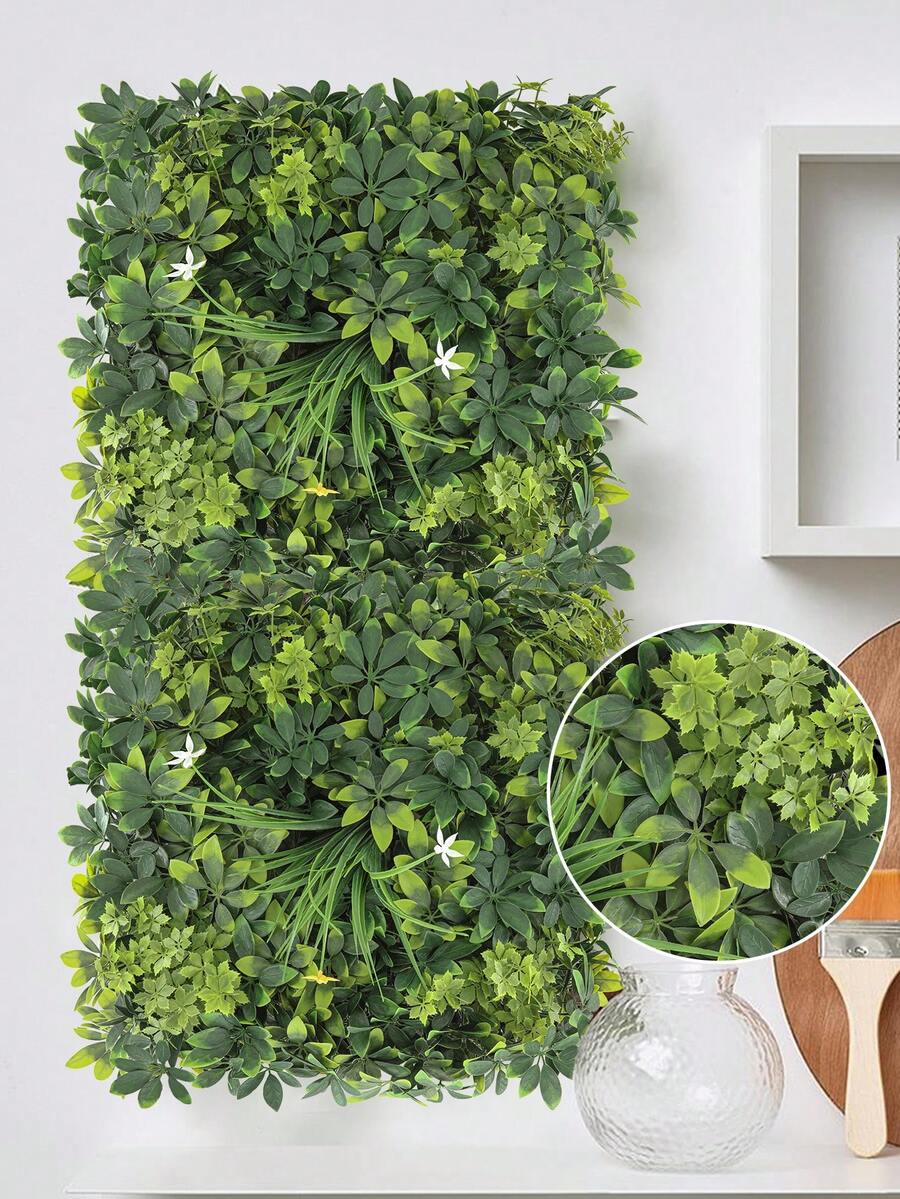 Artificial Turf, 36x36 Base Plate, 10cm Grass Height, Artificial Panels, Boxwood, Duck Palm Wood, Ferns, Aquatic Plants, Simulated Greenery. Suitable For: School Dormitory Office Decoration, Outdoor Party Events, Holiday Birthday Party Decorations, Gift Giving, Home Entrance Halls, Hotel Restaurants, Living Rooms, Bedrooms, Wedding Banquets, Kitchen Garden Decorations, Spring-Summer Decorative Themes. - Green - View 1