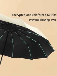 Ombrello automatico a 60 stecche, protezione da sole e pioggia, ombrello con protezione UV, adatto per scuola, ufficio, casa, viaggi e forniture per il ritorno a scuola, ombrello multiuso, protezione solare, protezione UV al 99%, adatto per uomo e donna, struttura durevole, protezione da sole e pioggia
